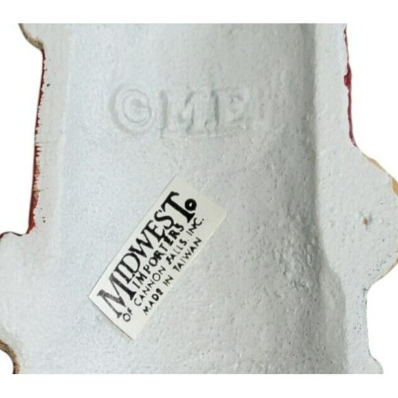 VTG Mary Engelbreit Cast Iron Christmas Stocking Hanger Lion Lamb PEACE 0N EARTH - Picture 8 of 13